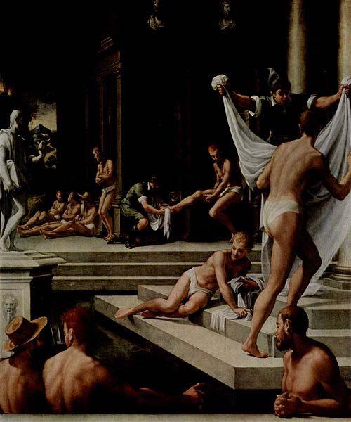 Girolamo Macchietti Baths at Pozzuoli oil painting image